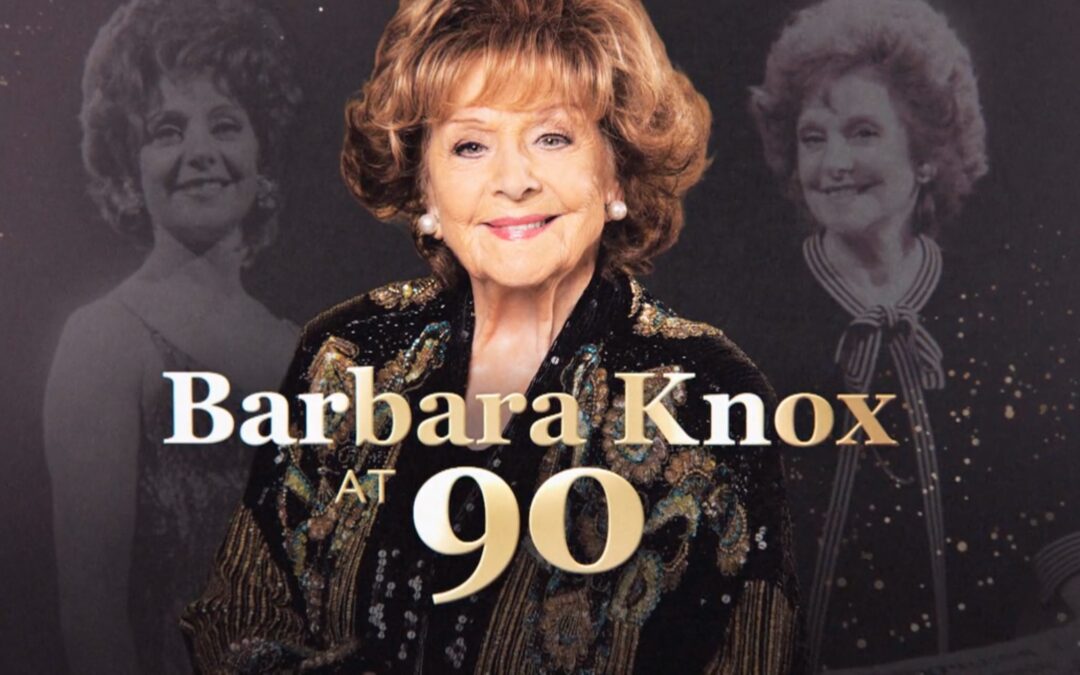 Title card for Barbara Knox at 90 on ITV.